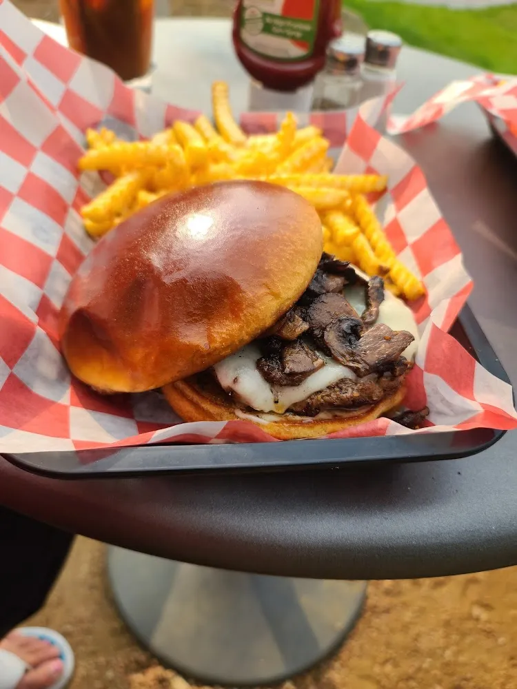 Mushroom and Swiss Burger